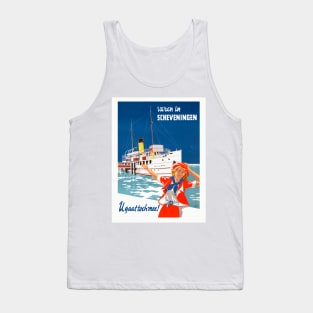 Scheveningen Netherlands Vintage Travel Poster Tank Top